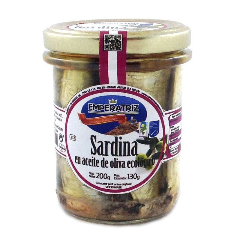 SARDINAS EN ACEITE DE OLIVA TARRO 200g